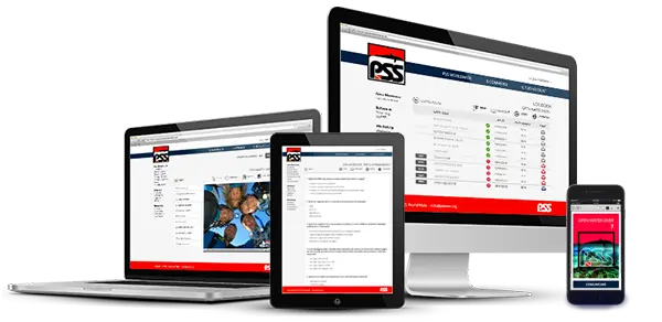 Screenshot des PSS E-Learning-Portals mit dem Hinweis auf den kostenlosen und unverbindlichen Testzugang.